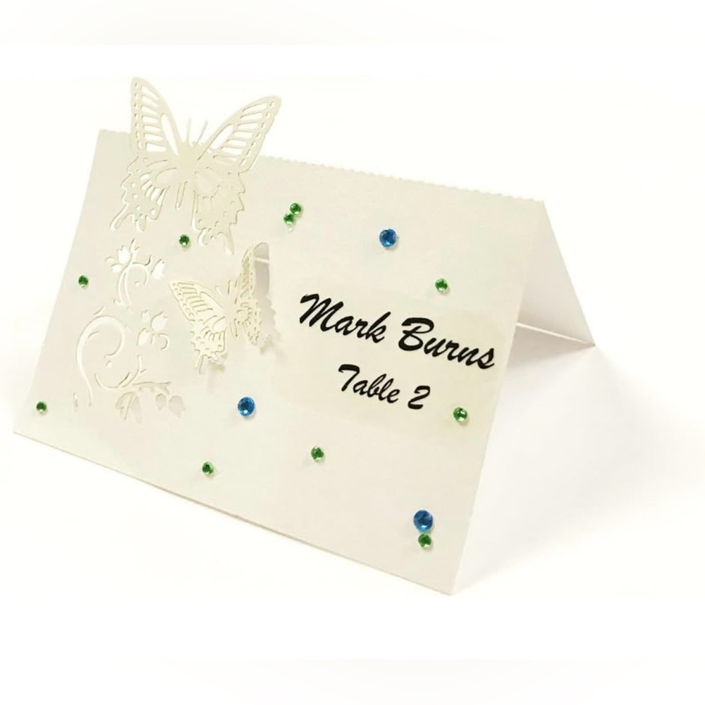 Butterflies Decor Table Name Place Cards